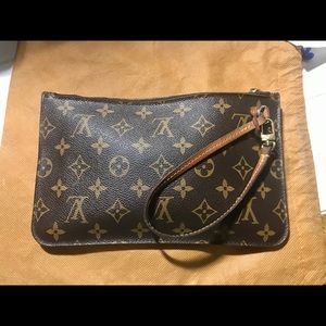 Auth Lv Neverfull 2016 Monogram Pouch